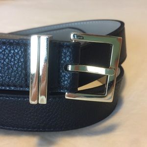 ENDS TONIGHT Ann Taylor Black Leather Belt